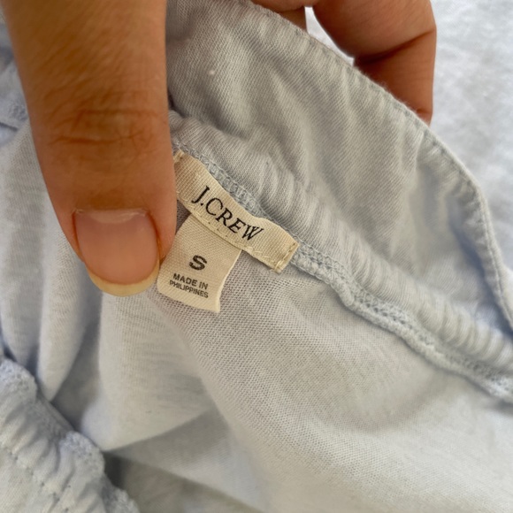 J. Crew Pima Cotton Baby Doll Halter Tank Top Light Blue (Small) preppy summer - Picture 5 of 7